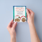 アフリカ系アメリカ人のサンタとミセス・クロース・クリスマス チラシ (手)