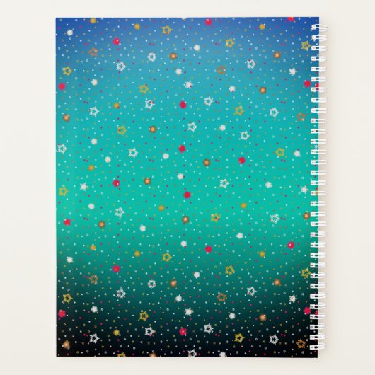 アフリカ系アメリカ人のサンタとミセス・クロース・クリスマス プランナー手帳 (裏面)