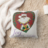 アフリカ系アメリカ人のサンタのクリスマスの枕 クッション (ブランケット)