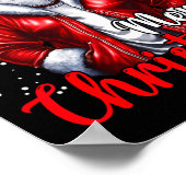 アフリカ系アメリカ人のサンタクリスマスシャツパジャマクール ポスター (角)