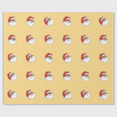 アフリカ系アメリカ人のサンタクロースのまばたき ラッピングペーパー (フラット)