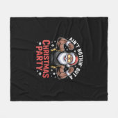 アフリカ系アメリカ人のサンタクロースのクリスマス パジャマ フリースブランケット (正面(横))