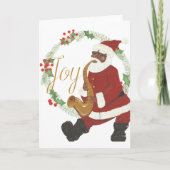 アフリカ系アメリカ人のサンタクロース カード (正面)