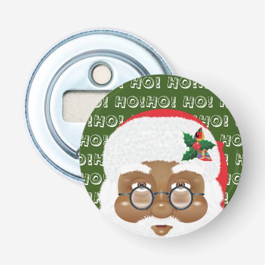 アフリカ系アメリカ人のサンタクロース クリスマス ホリデー 栓抜き (正面)