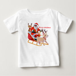 アフリカ系アメリカ人のサンタクロース ベビーTシャツ