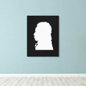 アフリカ系アメリカ人のシルエット離れ面 キャンバスプリント (インサイチュ (ウッドフロア))