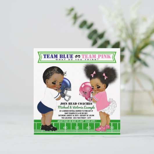 アフリカ系アメリカ人のジェンダーがシャワー招待状を明らかにする 招待状 (スタンド正面)