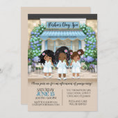 アフリカ系アメリカ人のスパパーティー招待状 招待状 (正面/裏面)