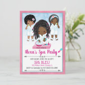 アフリカ系アメリカ人のスパパーティー招待状 招待状 (スタンド正面)