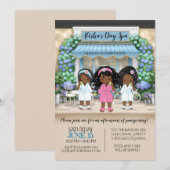 アフリカ系アメリカ人のスパパーティー招待状 招待状 (正面/裏面)