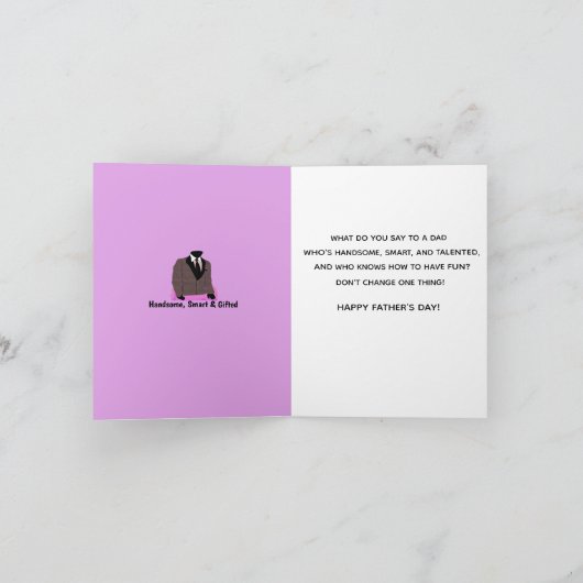 アフリカ系アメリカ人のスーツとネクタイ父の日 カード (内部)