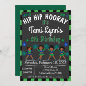 アフリカ系アメリカ人のチアリーダー体操の招待状 招待状 (正面/裏面)