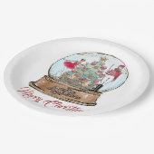 アフリカ系アメリカ人のナツクラッカーバレエダンサーのクリスマ ペーパープレート (アングル)