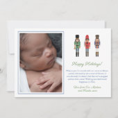 アフリカ系アメリカ人のナツクラッカー懐かしいクリスマス シーズンカード (正面)