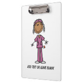 アフリカ系アメリカ人のナースのクリップボード クリップボード (左)