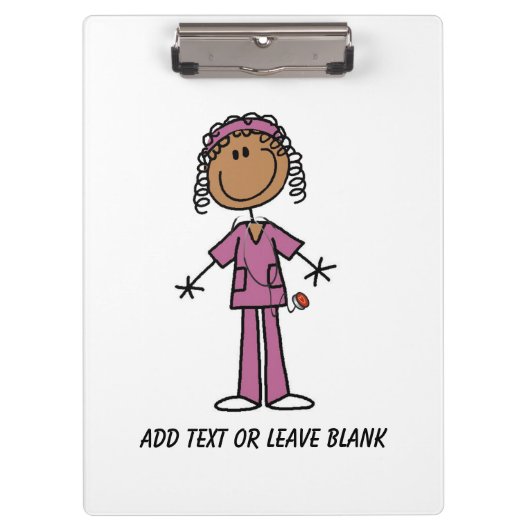 アフリカ系アメリカ人のナースのクリップボード クリップボード (正面)