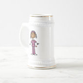 アフリカ系アメリカ人のナース ビールジョッキ (正面左)