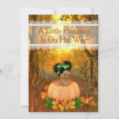 アフリカ系アメリカ人のハロウィンベイビーシャワー 招待状 (正面)