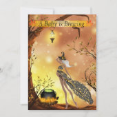 アフリカ系アメリカ人のハロウィンベイビーシャワー 招待状 (正面)