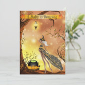 アフリカ系アメリカ人のハロウィンベイビーシャワー 招待状 (スタンド正面)