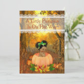 アフリカ系アメリカ人のハロウィン ベイビーシャワー 招待状 (スタンド正面)