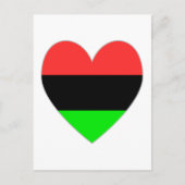 アフリカ系アメリカ人のハートのバレンタイン シーズンポストカード (正面)