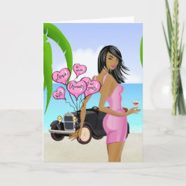 アフリカ系アメリカ人のバレンタインデーのカード カード