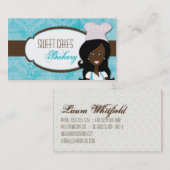 アフリカ系アメリカ人のパン屋のコップは名刺を固めます 名刺 (正面/裏面)