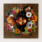 アフリカ系アメリカ人のフローラ冠 ジグソーパズル (横)