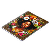 アフリカ系アメリカ人のフローラ冠 ノートブック (左側)