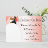 アフリカ系アメリカ人のブライダルシャワーの招待状 招待状 (スタンド正面)