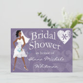 アフリカ系アメリカ人のブライダルシャワーの招待状 招待状 (スタンド正面)