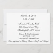 アフリカ系アメリカ人のブライダルシャワーの招待状 招待状 (裏面)