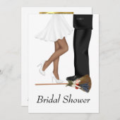 アフリカ系アメリカ人のブライダルシャワーへの招待 (正面/裏面)