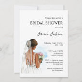 アフリカ系アメリカ人のブライダルシャワーへの招待 (正面)