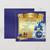 アフリカ系アメリカ人のプリンスベイビーシャワー招待状 招待状 (正面/裏面)