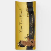 アフリカ系アメリカ人のプリンスベイビーシャワー 横断幕 (縦)