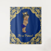 アフリカ系アメリカ人のプリンス ベイビーシャワー 背景 タペストリー (正面)