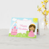 アフリカ系アメリカ人のプリンセスとドラゴン カード (黄色い花)