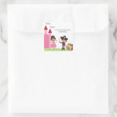 アフリカ系アメリカ人のプリンセスと海賊スティッカー スクエアシール (バッグ)