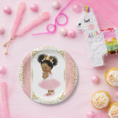 アフリカ系アメリカ人のプリンセスのパーティーのプレート ペーパープレート (パーティー)