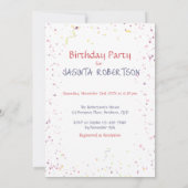 アフリカ系アメリカ人のプリンセスの城の抽象的なデザイン 招待状 (裏面)