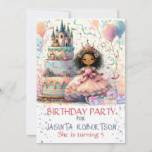 アフリカ系アメリカ人のプリンセスの城の抽象的なデザイン