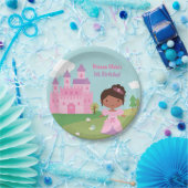 アフリカ系アメリカ人のプリンセスの誕生会のプレート ペーパープレート (パーティー)