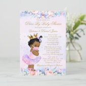 アフリカ系アメリカ人のプリンセスドライブ（ベビーシャワー付） 招待状 (スタンド正面)