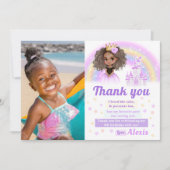 アフリカ系アメリカ人のプリンセス感謝の写真カード 招待状 (正面)