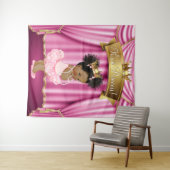 アフリカ系アメリカ人のプリンセス ベイビーシャワー 背景 タペストリー (インサイチュ(横))