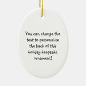 アフリカ系アメリカ人のベビーの第1クリスマスのオーナメント セラミックオーナメント (裏面)