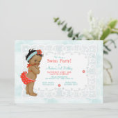アフリカ系アメリカ人のベビーガール、水着レース 招待状 (スタンド正面)