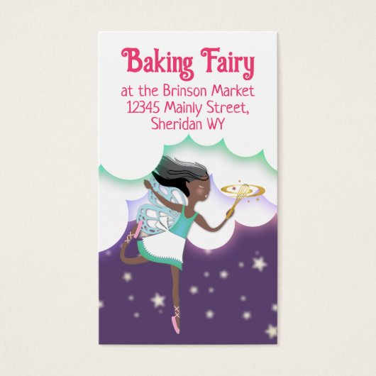 アフリカ系アメリカ人のベーカー職人シェフ魔法妖精 (正面)
